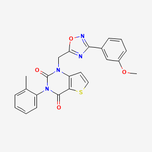 molecular formula C23H18N4O4S B14965568 1-((3-(3-methoxyphenyl)-1,2,4-oxadiazol-5-yl)methyl)-3-(o-tolyl)thieno[3,2-d]pyrimidine-2,4(1H,3H)-dione 