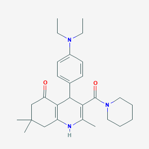 molecular formula C28H39N3O2 B14965569 4-[4-(diethylamino)phenyl]-2,7,7-trimethyl-3-(piperidin-1-ylcarbonyl)-4,6,7,8-tetrahydroquinolin-5(1H)-one 