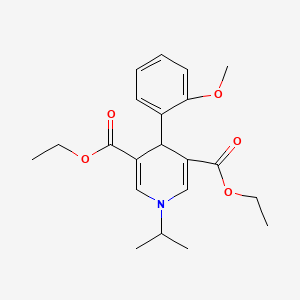 molecular formula C21H27NO5 B14965573 Diethyl 4-(2-methoxyphenyl)-1-(propan-2-yl)-1,4-dihydropyridine-3,5-dicarboxylate 