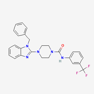 4-(1-benzyl-1H-benzo[d]imidazol-2-yl)-N-(3-(trifluoromethyl)phenyl)piperazine-1-carboxamide