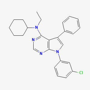 7-(3-chlorophenyl)-N-cyclohexyl-N-ethyl-5-phenyl-7H-pyrrolo[2,3-d]pyrimidin-4-amine