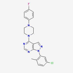 molecular formula C22H20ClFN6 B14965662 1-(5-chloro-2-methylphenyl)-4-[4-(4-fluorophenyl)piperazin-1-yl]-1H-pyrazolo[3,4-d]pyrimidine 