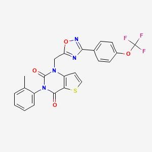 molecular formula C23H15F3N4O4S B14965674 N-cyclohexyl-N-methyl-4'-(piperidin-1-ylsulfonyl)biphenyl-3-carboxamide 