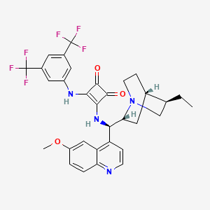 3-[3,5-Bis(trifluoromethyl)anilino]-4-[[(R)-[(2R,4S,5R)-5-ethyl-1-azabicyclo[2.2.2]octan-2-yl]-(6-methoxyquinolin-4-yl)methyl]amino]cyclobut-3-ene-1,2-dione
