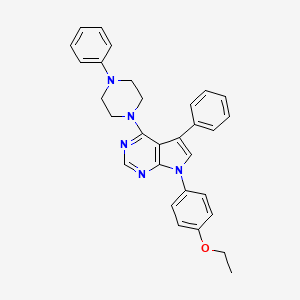 7-(4-ethoxyphenyl)-5-phenyl-4-(4-phenylpiperazin-1-yl)-7H-pyrrolo[2,3-d]pyrimidine