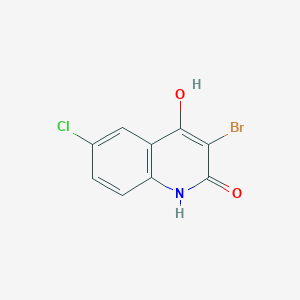 3-Bromo-6-chloro-4-hydroxy-1H-quinolin-2-one