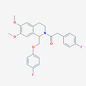 1-(1-((4-fluorophenoxy)methyl)-6,7-dimethoxy-3,4-dihydroisoquinolin-2(1H)-yl)-2-(4-fluorophenyl)ethanone