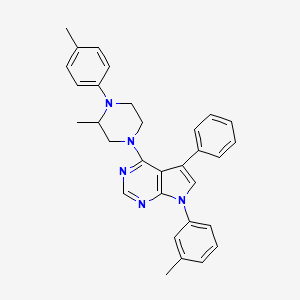 molecular formula C31H31N5 B14965730 4-[3-methyl-4-(4-methylphenyl)piperazin-1-yl]-7-(3-methylphenyl)-5-phenyl-7H-pyrrolo[2,3-d]pyrimidine 