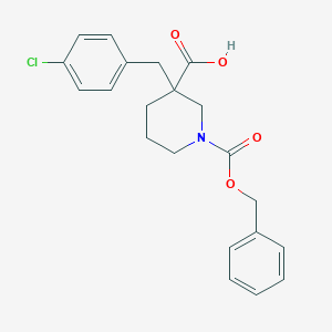 molecular formula C21H22ClNO4 B1496574 1-Cbz-3-(4-chlorobenzyl)-3-carboxypiperidine 