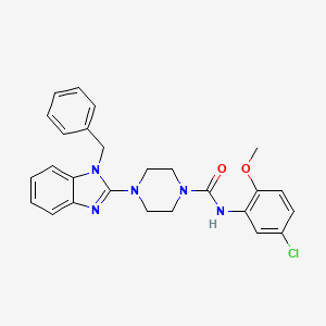 molecular formula C26H26ClN5O2 B14965741 4-(1-benzyl-1H-benzo[d]imidazol-2-yl)-N-(5-chloro-2-methoxyphenyl)piperazine-1-carboxamide 