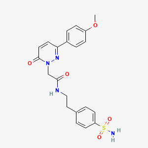 molecular formula C21H22N4O5S B14965757 2-(3-(4-methoxyphenyl)-6-oxopyridazin-1(6H)-yl)-N-(4-sulfamoylphenethyl)acetamide 