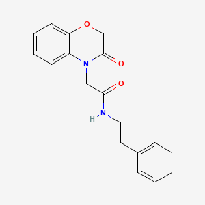 2-(3-oxo-2,3-dihydro-4H-1,4-benzoxazin-4-yl)-N-(2-phenylethyl)acetamide