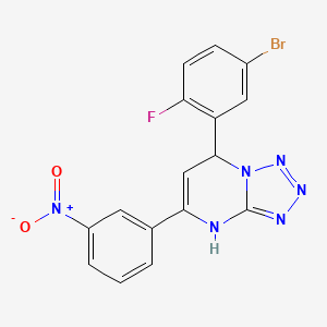 7-(5-Bromo-2-fluorophenyl)-5-(3-nitrophenyl)-4,7-dihydrotetrazolo[1,5-a]pyrimidine