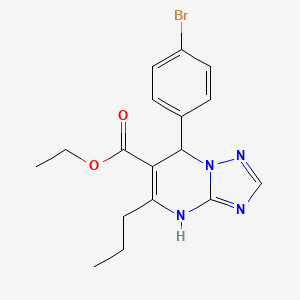 Ethyl 7-(4-bromophenyl)-5-propyl-4,7-dihydro[1,2,4]triazolo[1,5-a]pyrimidine-6-carboxylate