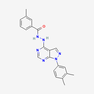 N'-[1-(3,4-dimethylphenyl)-1H-pyrazolo[3,4-d]pyrimidin-4-yl]-3-methylbenzohydrazide