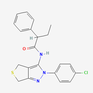 N-[2-(4-Chlorophenyl)-2H,4H,6H-thieno[3,4-C]pyrazol-3-YL]-2-phenylbutanamide