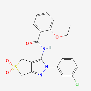 N-(2-(3-chlorophenyl)-5,5-dioxido-4,6-dihydro-2H-thieno[3,4-c]pyrazol-3-yl)-2-ethoxybenzamide