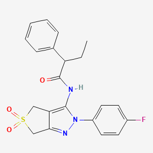 N-(2-(4-fluorophenyl)-5,5-dioxido-4,6-dihydro-2H-thieno[3,4-c]pyrazol-3-yl)-2-phenylbutanamide