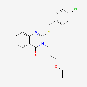 2-[(4-chlorobenzyl)sulfanyl]-3-(3-ethoxypropyl)quinazolin-4(3H)-one