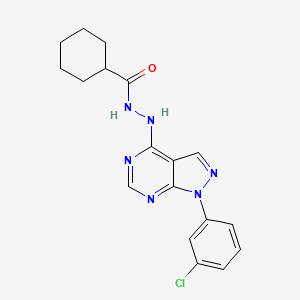 N'-[1-(3-chlorophenyl)-1H-pyrazolo[3,4-d]pyrimidin-4-yl]cyclohexanecarbohydrazide