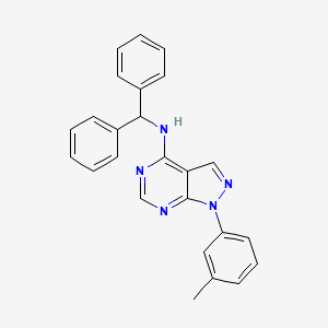 N-(diphenylmethyl)-1-(3-methylphenyl)-1H-pyrazolo[3,4-d]pyrimidin-4-amine