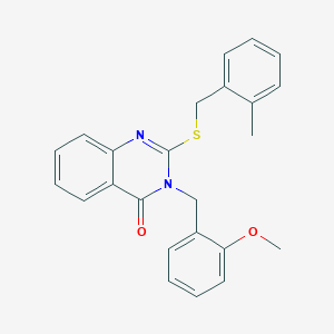 3-(2-methoxybenzyl)-2-[(2-methylbenzyl)sulfanyl]quinazolin-4(3H)-one