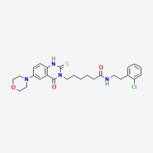 molecular formula C26H31ClN4O3S B14965932 N-(2-chlorophenethyl)-6-(6-morpholino-4-oxo-2-thioxo-1,2-dihydroquinazolin-3(4H)-yl)hexanamide 