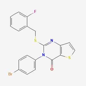 3-(4-bromophenyl)-2-[(2-fluorobenzyl)sulfanyl]thieno[3,2-d]pyrimidin-4(3H)-one