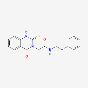 molecular formula C18H17N3O2S B14966000 2-(4-oxo-2-thioxo-1,4-dihydroquinazolin-3(2H)-yl)-N-(2-phenylethyl)acetamide 