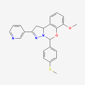 molecular formula C23H21N3O2S B14966004 7-Methoxy-5-[4-(methylsulfanyl)phenyl]-2-(pyridin-3-yl)-1,10b-dihydropyrazolo[1,5-c][1,3]benzoxazine 