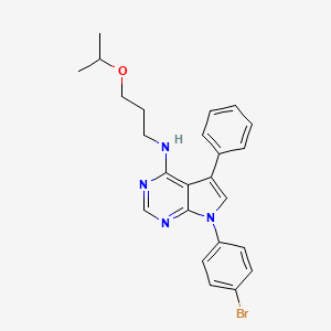 molecular formula C24H25BrN4O B14966011 7-(4-bromophenyl)-5-phenyl-N-[3-(propan-2-yloxy)propyl]-7H-pyrrolo[2,3-d]pyrimidin-4-amine 