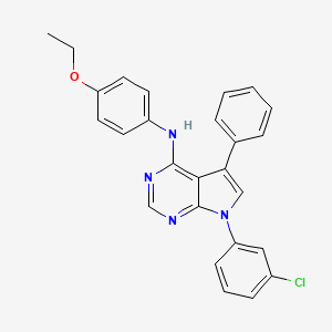 molecular formula C26H21ClN4O B14966013 7-(3-chlorophenyl)-N-(4-ethoxyphenyl)-5-phenyl-7H-pyrrolo[2,3-d]pyrimidin-4-amine 