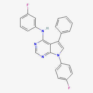 N-(3-fluorophenyl)-7-(4-fluorophenyl)-5-phenyl-7H-pyrrolo[2,3-d]pyrimidin-4-amine