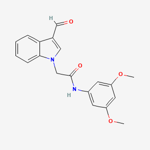 N-(3,5-dimethoxyphenyl)-2-(3-formyl-1H-indol-1-yl)acetamide