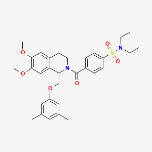 4-(1-((3,5-dimethylphenoxy)methyl)-6,7-dimethoxy-1,2,3,4-tetrahydroisoquinoline-2-carbonyl)-N,N-diethylbenzenesulfonamide