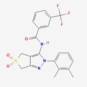 N-(2-(2,3-dimethylphenyl)-5,5-dioxido-4,6-dihydro-2H-thieno[3,4-c]pyrazol-3-yl)-3-(trifluoromethyl)benzamide