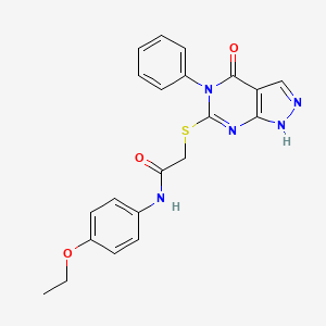 N-(4-ethoxyphenyl)-2-[(4-oxo-5-phenyl-4,5-dihydro-1H-pyrazolo[3,4-d]pyrimidin-6-yl)sulfanyl]acetamide