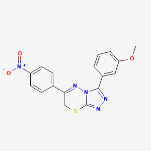 3-(3-methoxyphenyl)-6-(4-nitrophenyl)-7H-[1,2,4]triazolo[3,4-b][1,3,4]thiadiazine