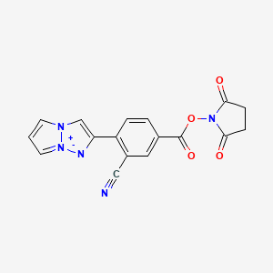 molecular formula C17H11N5O4 B1496610 2-[2-Cyano-4-[(N-succinimidyloxy)carbonyl]phenyl]-1,3a,6a-triazapentalene CAS No. 1933530-49-4