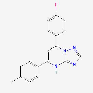 molecular formula C18H15FN4 B14966103 7-(4-Fluorophenyl)-5-(4-methylphenyl)-4,7-dihydro[1,2,4]triazolo[1,5-a]pyrimidine 