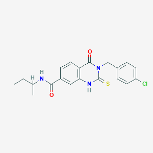 N-butan-2-yl-3-[(4-chlorophenyl)methyl]-4-oxo-2-sulfanylidene-1H-quinazoline-7-carboxamide