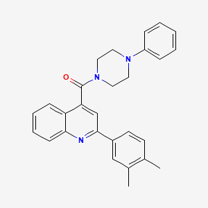 molecular formula C28H27N3O B14966120 [2-(3,4-Dimethylphenyl)quinolin-4-yl](4-phenylpiperazin-1-yl)methanone 