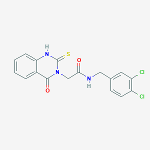 molecular formula C17H13Cl2N3O2S B14966128 N-[(3,4-dichlorophenyl)methyl]-2-(4-oxo-2-sulfanylidene-1H-quinazolin-3-yl)acetamide 