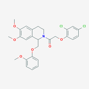 2-(2,4-dichlorophenoxy)-1-(6,7-dimethoxy-1-((2-methoxyphenoxy)methyl)-3,4-dihydroisoquinolin-2(1H)-yl)ethanone