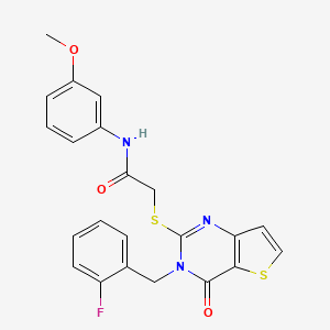 2-{[3-(2-fluorobenzyl)-4-oxo-3,4-dihydrothieno[3,2-d]pyrimidin-2-yl]sulfanyl}-N-(3-methoxyphenyl)acetamide