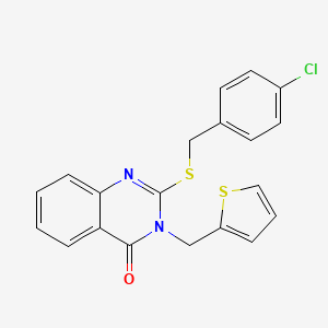 2-[(4-chlorobenzyl)sulfanyl]-3-(thiophen-2-ylmethyl)quinazolin-4(3H)-one