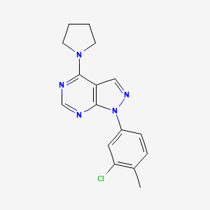 1-(3-chloro-4-methylphenyl)-4-(pyrrolidin-1-yl)-1H-pyrazolo[3,4-d]pyrimidine