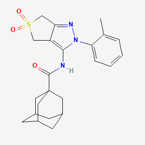 N-[2-(2-Methylphenyl)-5,5-dioxido-2,6-dihydro-4H-thieno[3,4-C]pyrazol-3-YL]-1-adamantanecarboxamide