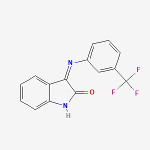 (3Z)-3-{[3-(trifluoromethyl)phenyl]imino}-1,3-dihydro-2H-indol-2-one