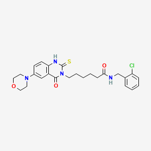 N-[(2-chlorophenyl)methyl]-6-(6-morpholin-4-yl-4-oxo-2-sulfanylidene-1H-quinazolin-3-yl)hexanamide